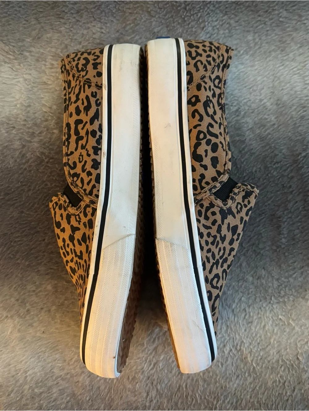 Keds Double Decker Leopard Print Canvas Slip On Sneakers Women’s 6.5